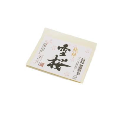 China Hot Selling Art Paper For Snow Sakura Self Adhesive Wine Label Sticker Waterproof for sale