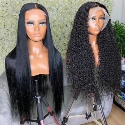 China Wholesale Barely Shedding Thick Smooth Soft Bone Straight Highlighted Curly Peruvian Virgin Hair Lacefront Wigs Real Human Hair Wig for sale