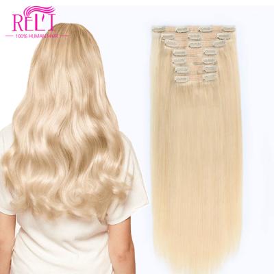 China A dispenser cuticle aligned hair double pulled clip in hair pelo humano extensiones indu clip in hair extensions hair for sale