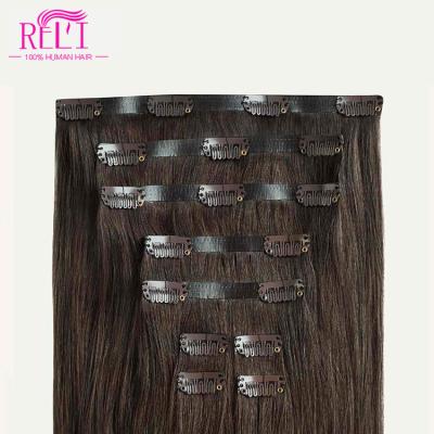 China ALL LONG Seamless Double Clip In Hair Extension 100% Remy Human Hair Clip In Hair Extension for sale