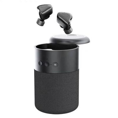 China High fidelity sound 2 in 1double speaker earbuds 10mm wireless audifonos Blackpods con altavoz earphone dual speaker for sale