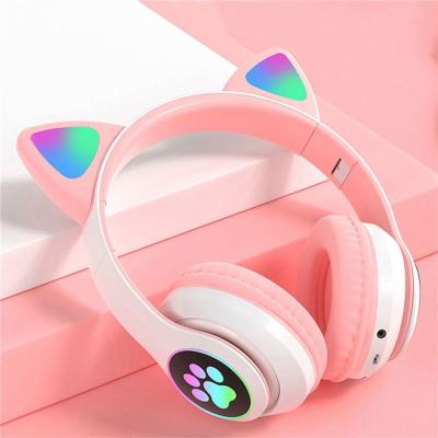 China Hot Sale STN 28 Headband Amazone Headband Headphone i100 Headset Led Headphones Glowing Foldable CAT STN 28 Cat Ear Headphones Children Women Earphones Women for sale