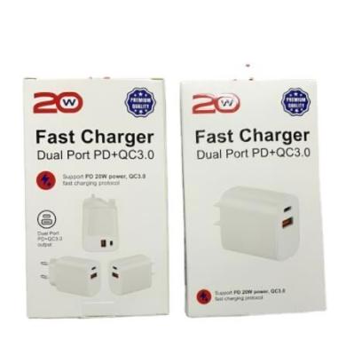 China Palladium High Quality Quick Home Charger Adapter 20W USB C Fast Charging 3.0 PD+QC Wall Charger Type C for sale