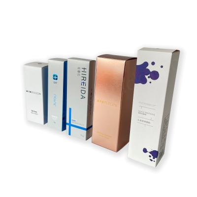 China High Quality Biodegradable Skin Care Paper Box Embossed Box Packaging Cosmetic Foldable Cardboard Boxes for sale