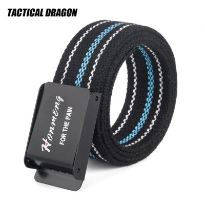 China Tide hot brand Fashional sale striped canvas belt street with clothing fashion sports belt young wholesale for sale