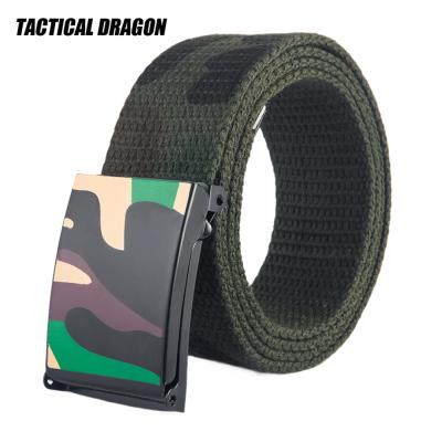 China Eco-Friendly Tactical Duty Belt Brand Letter Traffic Canvas With Iron Buckle Belt Student Military Training for sale