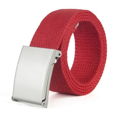 China Fashional belt custom made nylon fashion belt flexible zinc alloy black casual nylon breathable belt for sale