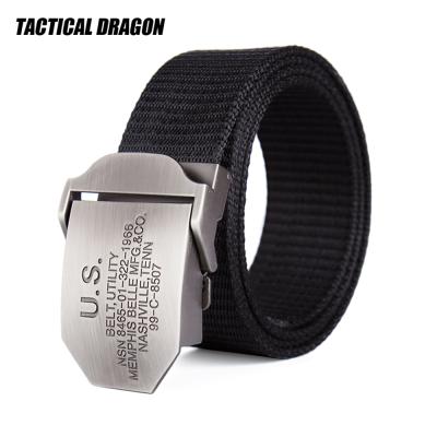 China Fashional Men's Outdoor Web Belt Nylon Military Tactical Webbing Belt With Plastic Buckle Gift For Father's Day for sale