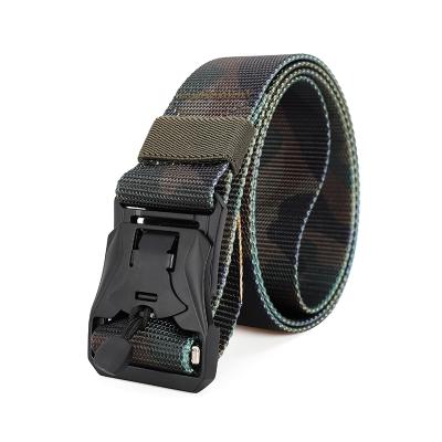 China Tactical Belt Men's Cloth Tactical Belt Nylon Military Metal Buckle Military Combat Belt Hunting Increasing Sports Belt for sale