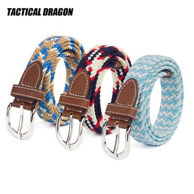 China Ladies Shrink 2.5cm Woven Elastic Fashion Pin Buckle Belt Multicolor Optional Wild Edition Canvas Belt Business HZT-2 for sale