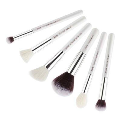 Κίνα Long Wearing 6pcs Makeup Brush Set White / Silver for Cheek Cream Blush προς πώληση