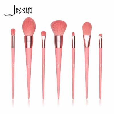 China Het leven Borstels van de Koraal7pcs de Basismake-up Geplaatst Plastic ABS Metalen kap Te koop