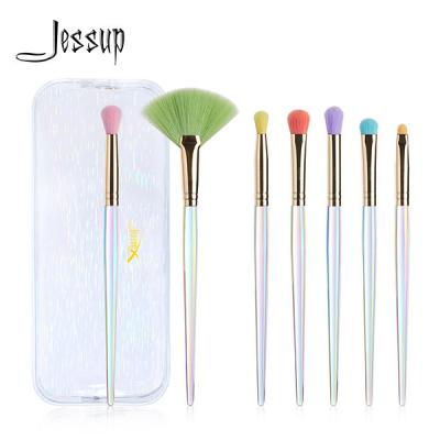 Κίνα 7pcs βούρτσα Jessup Makeup φαντασίας που τίθεται με PU την τσάντα ταξιδιού προς πώληση