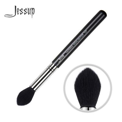 China Sola virola afilada B072 de Brush With Copper del fabricante del cepillo del maquillaje de la etiqueta privada del cepillo del Highlighter de Jessup en venta