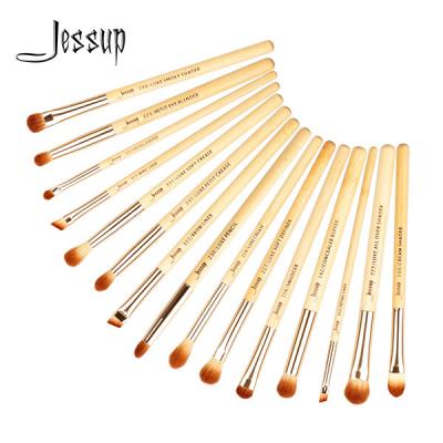 중국 Jessup 15pcs 대나무 메이크업 브러쉬 세트 화장품 브러쉬 공장 메이크업 브러쉬 브랜드 T137 판매용