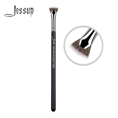 China Cepillo de plata negro del maquillaje de 1pc Jessup para el labio del sombreador de ojos de la ceja en venta