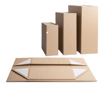 China Recyclable In Stock 5 Color Kraft Paper Foldable Magnet Closure Gift Paper Packaging Box for sale