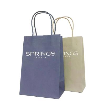 China Recyclable Wholesale Paper Bag Personalized White Kraft Paper Gift Bags With Custom Logo Printed for sale