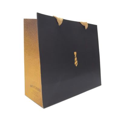 China Recyclable Wholesale Custom Printed Your Own Logo Packaging Gift Shopping Paper Bag With Ribbon Handles for sale