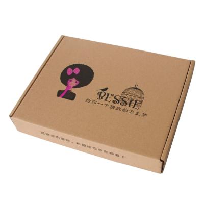 China Custom Sample Recyclable Luxury Kraft Corrugated Paper Box Logo Printed Clothing Gift Packaging Box for sale