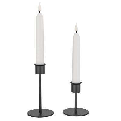 China Pretty New Iron Nordic Modern Unique Black Metal Design Novelty Style Candle Holder Rustic Candle Holders for sale