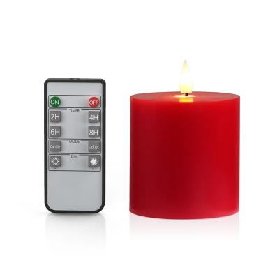 China Bestselling Party Decoration Flameless 3d Flame Battery Operated Flickering Moving Wick Led Flameless Candles Light for sale