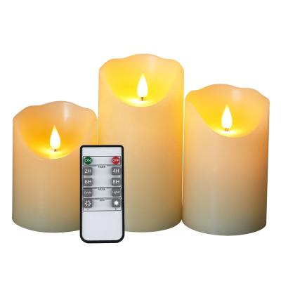 China Factory direct supply 4 best-selling home decoration 5 6 inch flameless 3D flicker dancing flame led wax battery candles for sale