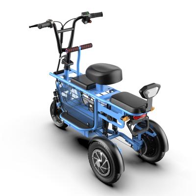 China Carbon Steel 12 Inch 3 Wheel Electric Elderly City Bike Lithium Battery Electric Bike City Scooter e for sale