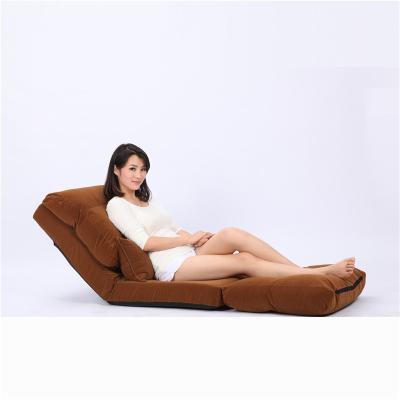 China Adjustable (Height) Relax Folding Chair Floor Chair Indoor Folding Soft Flocking Floor Chair Cushion Korean Style Single Seat Lazy Sofa for sale