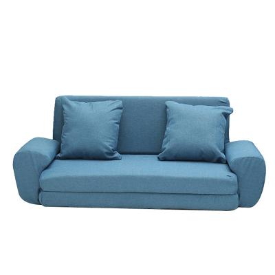 China Living Room Folding Lazy Sofa Floor Foldable Chair Sofa Lounger Bed With Armrests And Pillow for sale