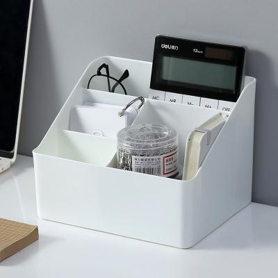 China Modern Desktop Organizer Plastic Tabletop Shelf Storage Box Office Storage for sale