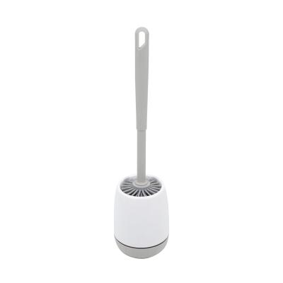 China TPR Soft Brush Wall Mounted Plastic Toilet Cleaning Brush Bathroom Or Hotel Toilet Brush With Holder for sale