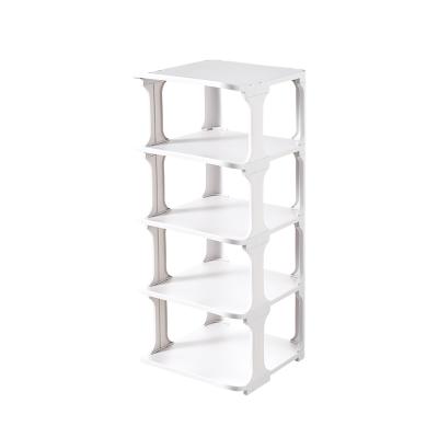 China (Other) New Arrival Adjustable 5 Layers PP Portable Plastic Layered Display Box Shoe Rack Storage Shoe for sale