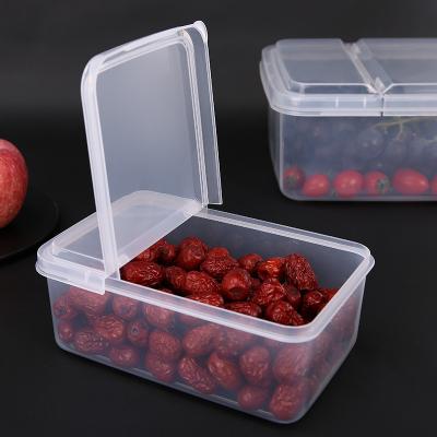 China Stackable Freshness Plastic Durable Kitchen Product Saver Organize Keeper Refrigerator Clear Airtight Storage Box for sale