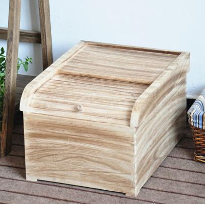 China Handmade paulownia wood rice moisture proof storage box with burn finish for sale