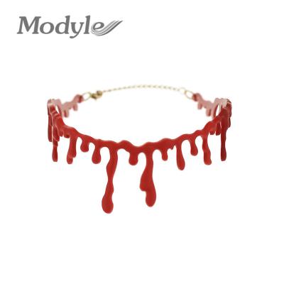 China 2021 New Fashion Blood Choker Necklace Women's Punk Halloween Gift Choker Necklaces for sale