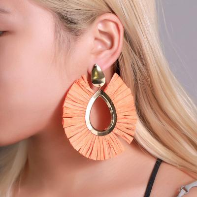 China New FASHIONABLE Exaggerated Color Origami Earrings Shape Hollow Earrings Helix Shaped Tassel Earrings For Women for sale