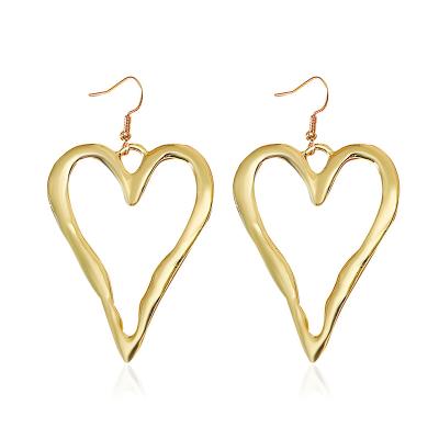 China FASHIONABLE love irregular earrings shape simple metal exaggerated earrings women wholesale for sale