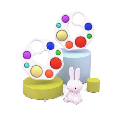 China Dissolving Worry Stimulates Kids Thinking Colorful Capacity Bubble Press Toys Silicone Squeeze Bubble Toys Desktop Push Stir Sensory Toys for sale