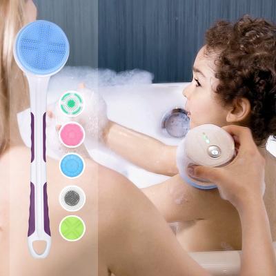 China Long Handle Bath Shower Exfoliation Brush Body Massager Multifunctional Bath Brush Electric Clean Electric Brush Massage for sale