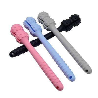 China Strong Hammer Portable Home Round Back Massager Head Massage Head Silicone Use Flexibility Handheld Massage Hammer for sale