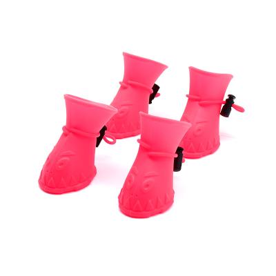 China Durable Anti-slip Waterproof Silicone Outdoor Shoes Pet Rain Boot Dog Dog Shoes Viable Rubber Shoes for sale