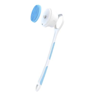 China Amazone Long Handle Silicone Body Bath Shower Brush High Quality Wholesale Body Massager Long Handle Body Massager Brush for sale