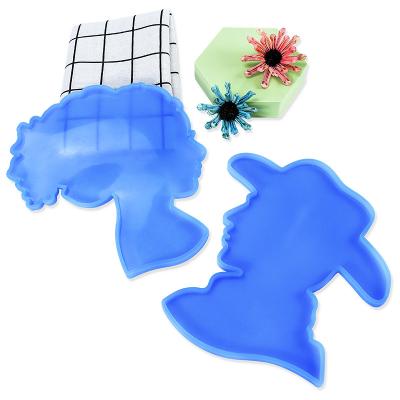 China Safe And Environmentally Friendly Irregular Diy Silicone Molds For Male And Female Heads for sale