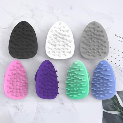 China Food Grade Nondisposable Silicone Baby Hair Shampoo Massage Silicion Cleaning Brush With High Quality for sale