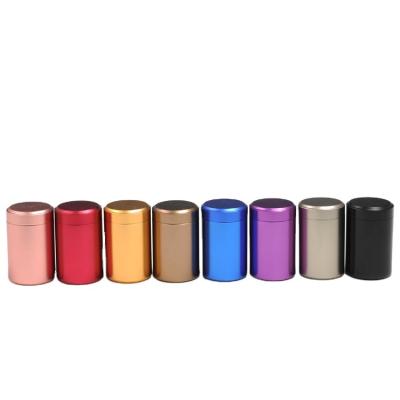 China Small food travel tea can tin packing box metal aluminum alloy stainless steel portable sealed mini box for sale