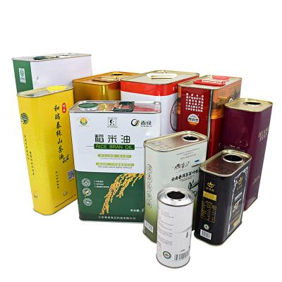 China 500Ml /750ml /1L/4L/5L Tin Can Container Engine Chemical Engine Oil for sale