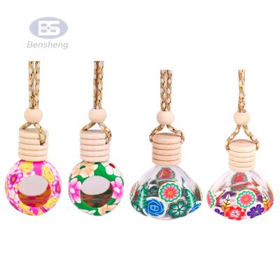 China Wooden Empty Glass Air Freshener Cap Perfume Bottle Diffuser Hanging Diffuser Bottle Car Order-Friendly for sale