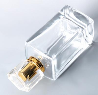 China Personal Care Perfume Bottle 20ml 30ml 50ml Small Empty Square Glass Perfume Bottles Cap Aluminum Perfume Bottle for sale