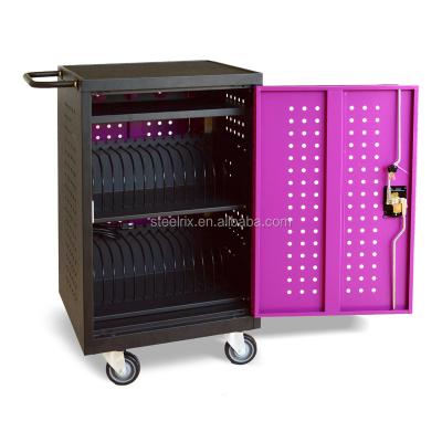 China Tablet storage and charging cart for 30 devices BIFMA approved made in China for sale